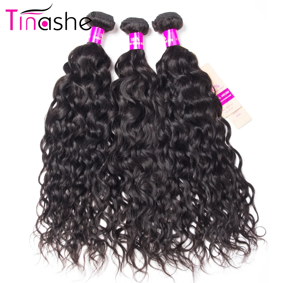 Tinashe Hair 360 Лейси предна част с 2-3 греди бразилски коса Remy, тъкане на греди със затварянето, връзки с волнистостью вода, предна част