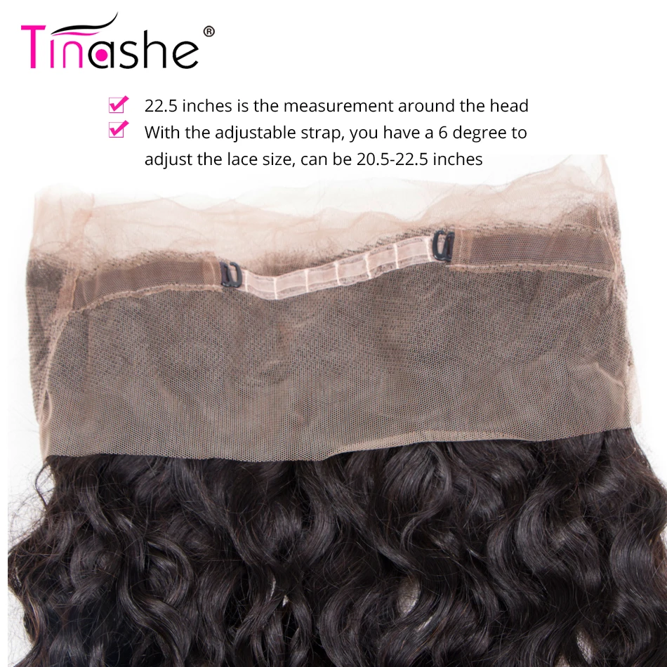 Tinashe Hair 360 Лейси предна част с 2-3 греди бразилски коса Remy, тъкане на греди със затварянето, връзки с волнистостью вода, предна част