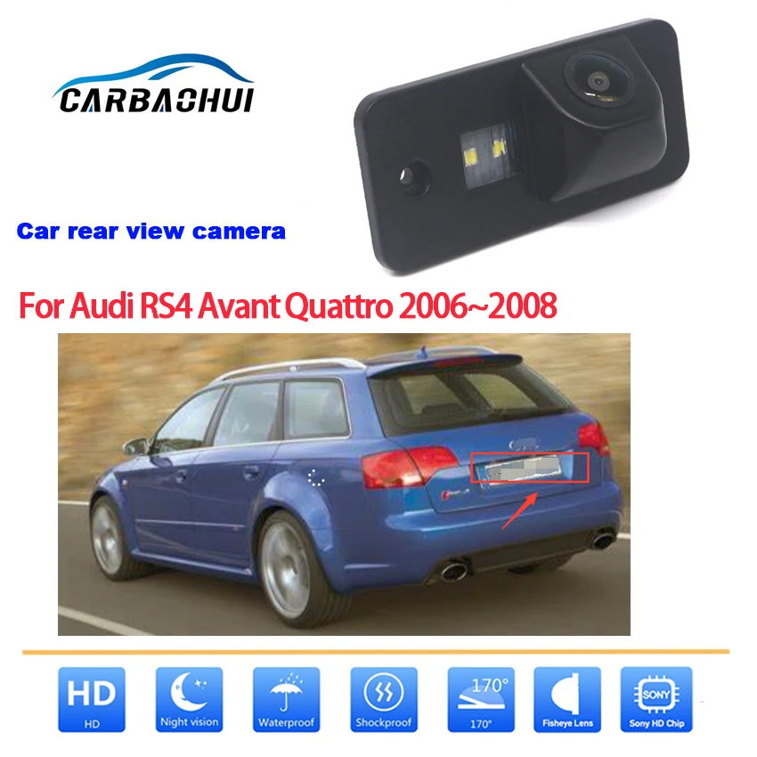 Камера за задно виждане За Audi RS4 Avant Quattro Carbriolet 2006 2007 2008 CCD HD Висококачествена Водоустойчива Камера за Задно виждане