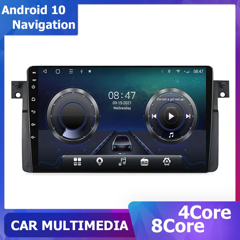 Android 11 Мултимедия, GPS, Стерео Навигация за BMW Серия 3 E46 M3 318 320 325 330 335 1998-2005 carplay 250*120 мм DSP 2Din