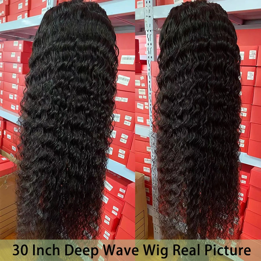 Siyun Hair Show 250 Плътност Завързана Перука Дълбока Вълна от предния край на Перука 13x6 HD Прозрачна Дантела Пред Перука Къдрава Човешки косъм Перуки За Жени