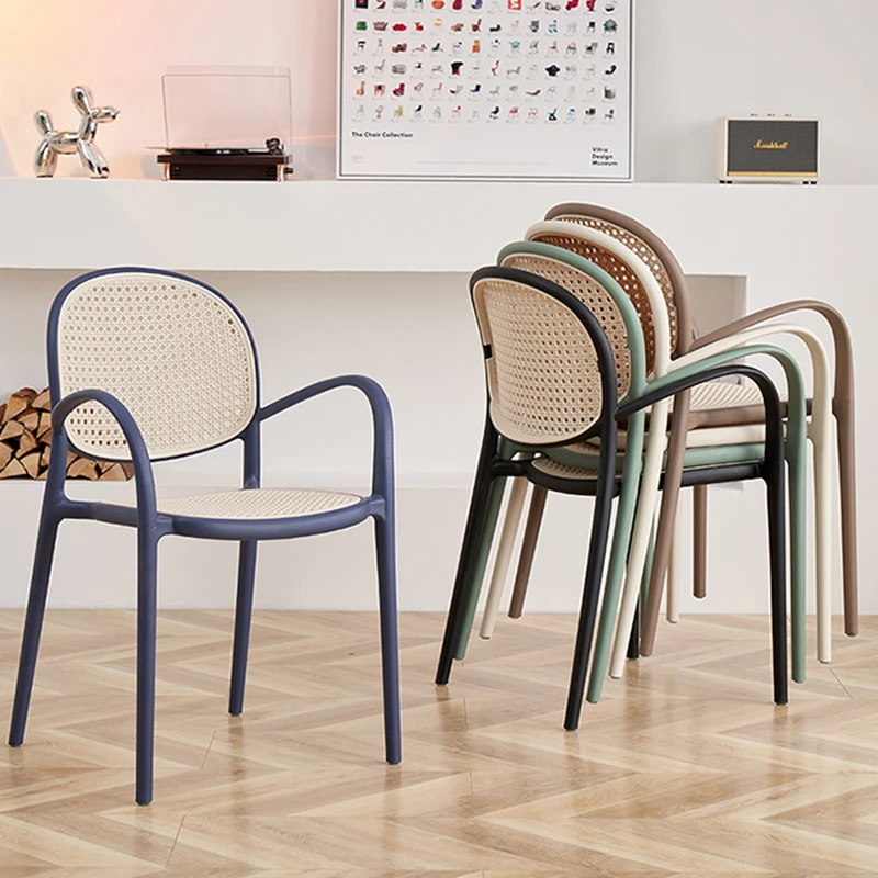 Модерни трапезни столове с подлакътници, Сверхлегкая опора за лакътя, Удобни дизайнерски столове за дневна, сменяеми предмети от бита