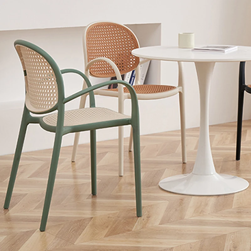 Модерни трапезни столове с подлакътници, Сверхлегкая опора за лакътя, Удобни дизайнерски столове за дневна, сменяеми предмети от бита