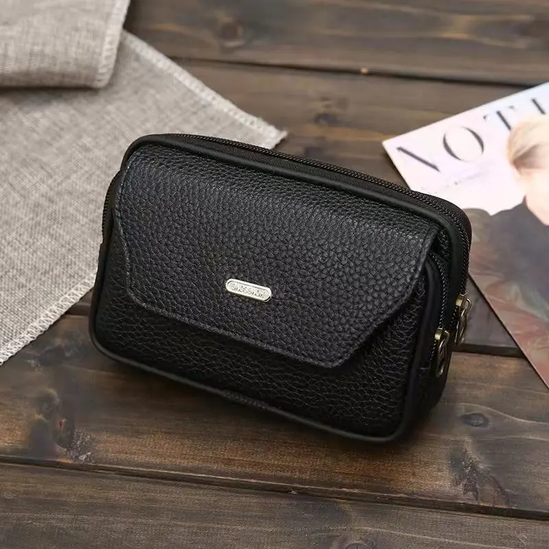 Универсална поясная чанта за носене на колан, държач за карти, джоб, мъжки портфейл, джоб за телефон