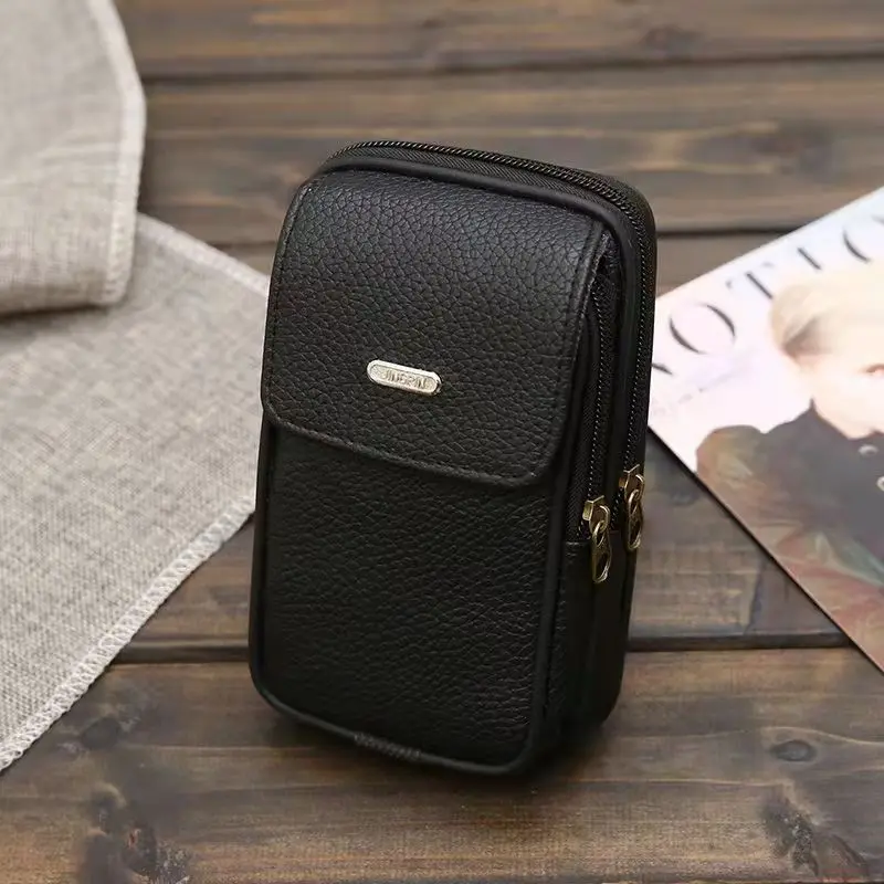 Универсална поясная чанта за носене на колан, държач за карти, джоб, мъжки портфейл, джоб за телефон