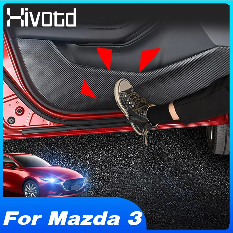 Hivotd За Mazda 3 Bp 2022 2020 2021 2019 Аксесоари За Автомобили Тампон На Вратата От Въглеродни Влакна, Защитно Фолио За Вътрешна Декорация