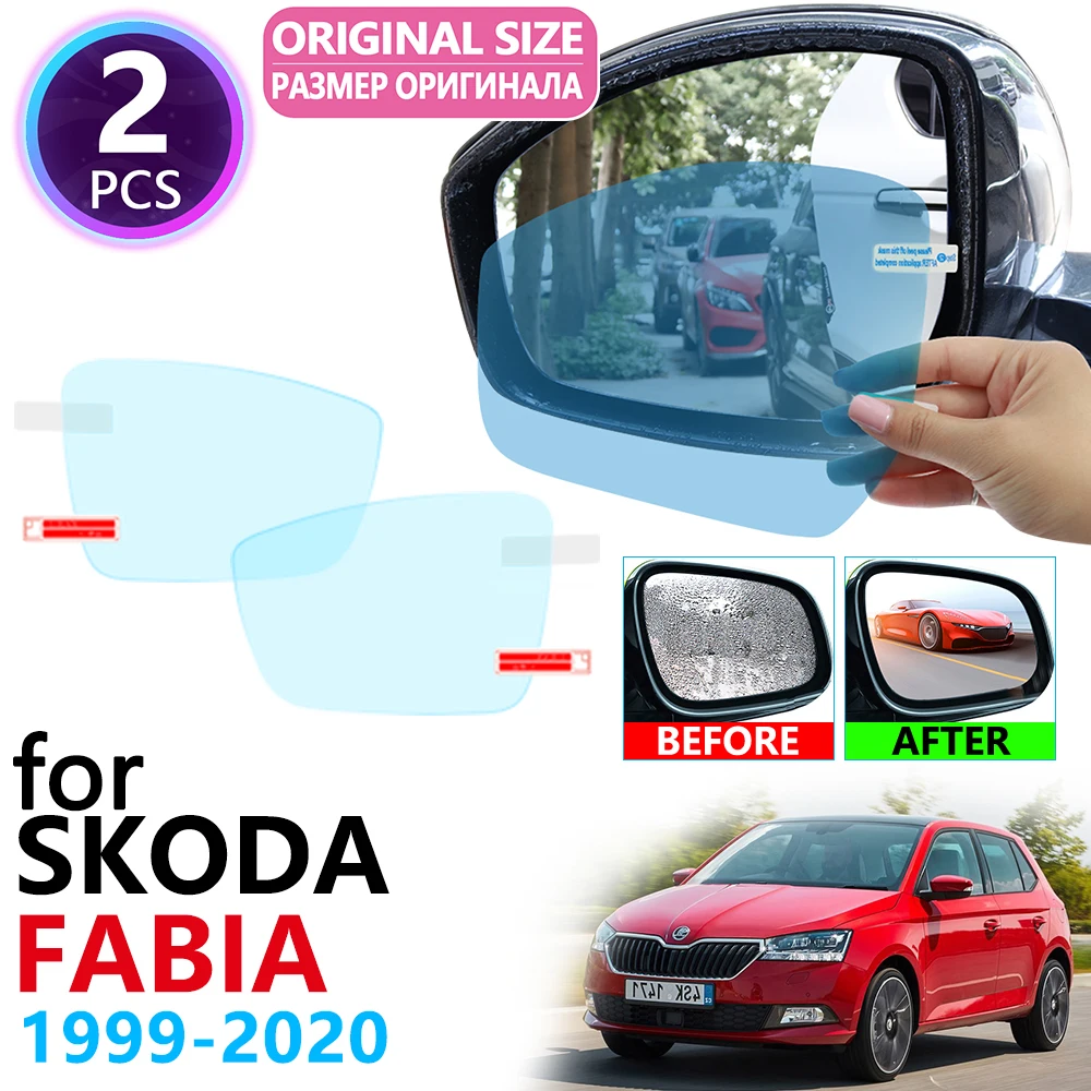 за Skoda Fabia 1 2 3 6y 5j nj MK1 MK2 MK3 1999 ~ 2020 Пълно Покритие на Огледалото за Обратно виждане Противотуманная Непромокаемая Фолио на Автомобилни Аксесоари