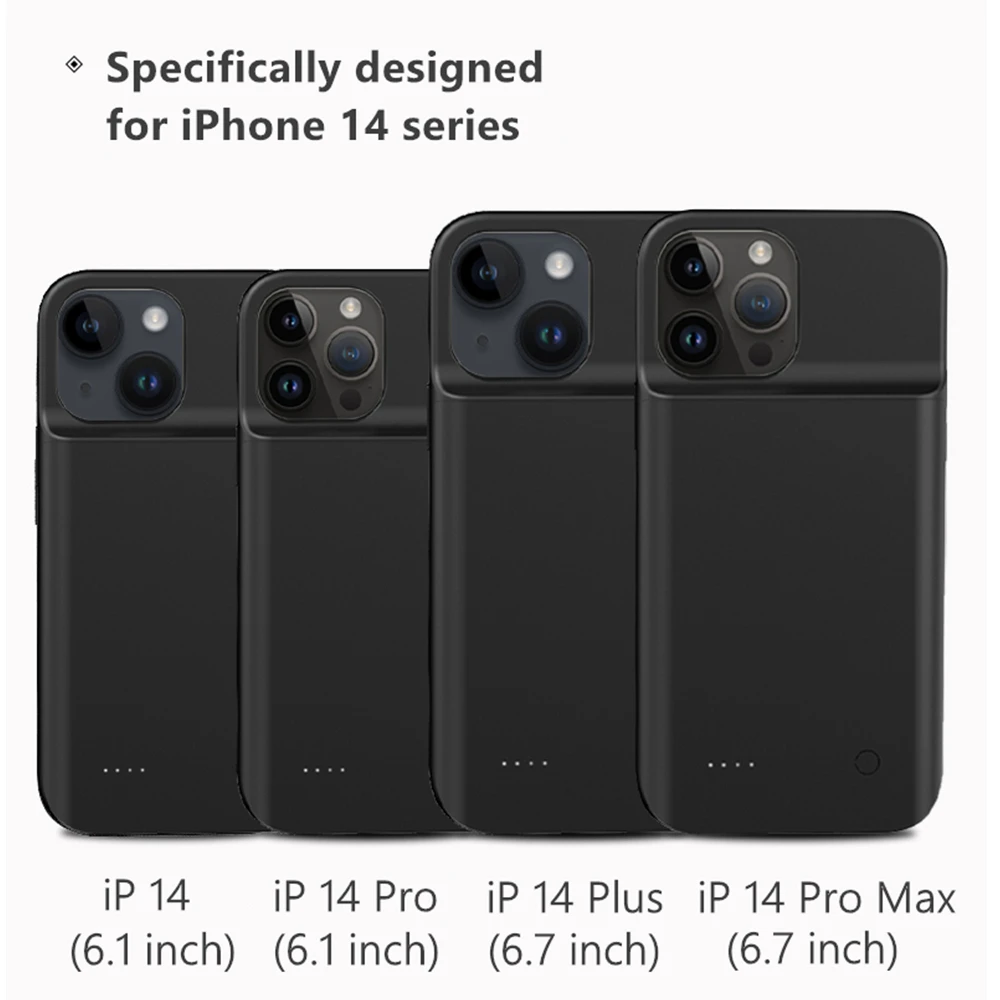 10000 ма Калъф за батерията на iPhone 14 Pro Max 14 Plus Със Защита От пръстови отпечатъци Калъф за Хранене iPhone14 Калъф За Зарядно устройство За iPhone 14 Pro