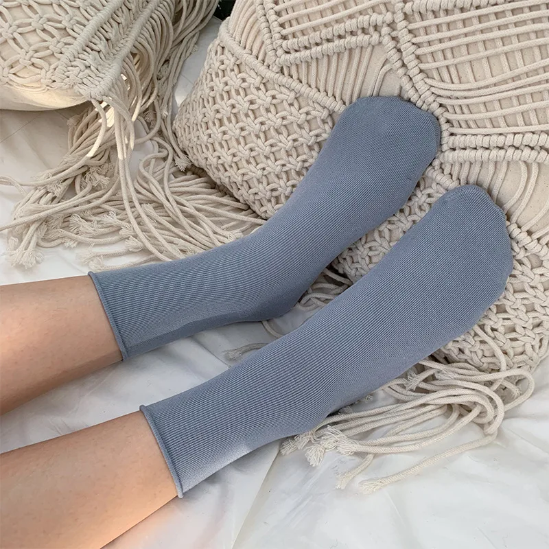 Дамски чорапи 2023, Нови модни чорапи приятен цвят за жени, памучни, меки удобни чорапи в корейски стил с цветен модел, сладки чорапи за момичета