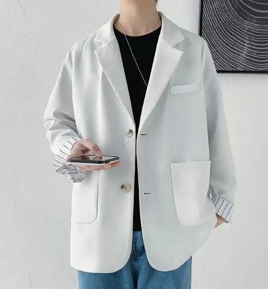 Нов пролетта мъжките костюми в академик стил с дълъг ръкав, однобортный свободен памук костюм, сако A117
