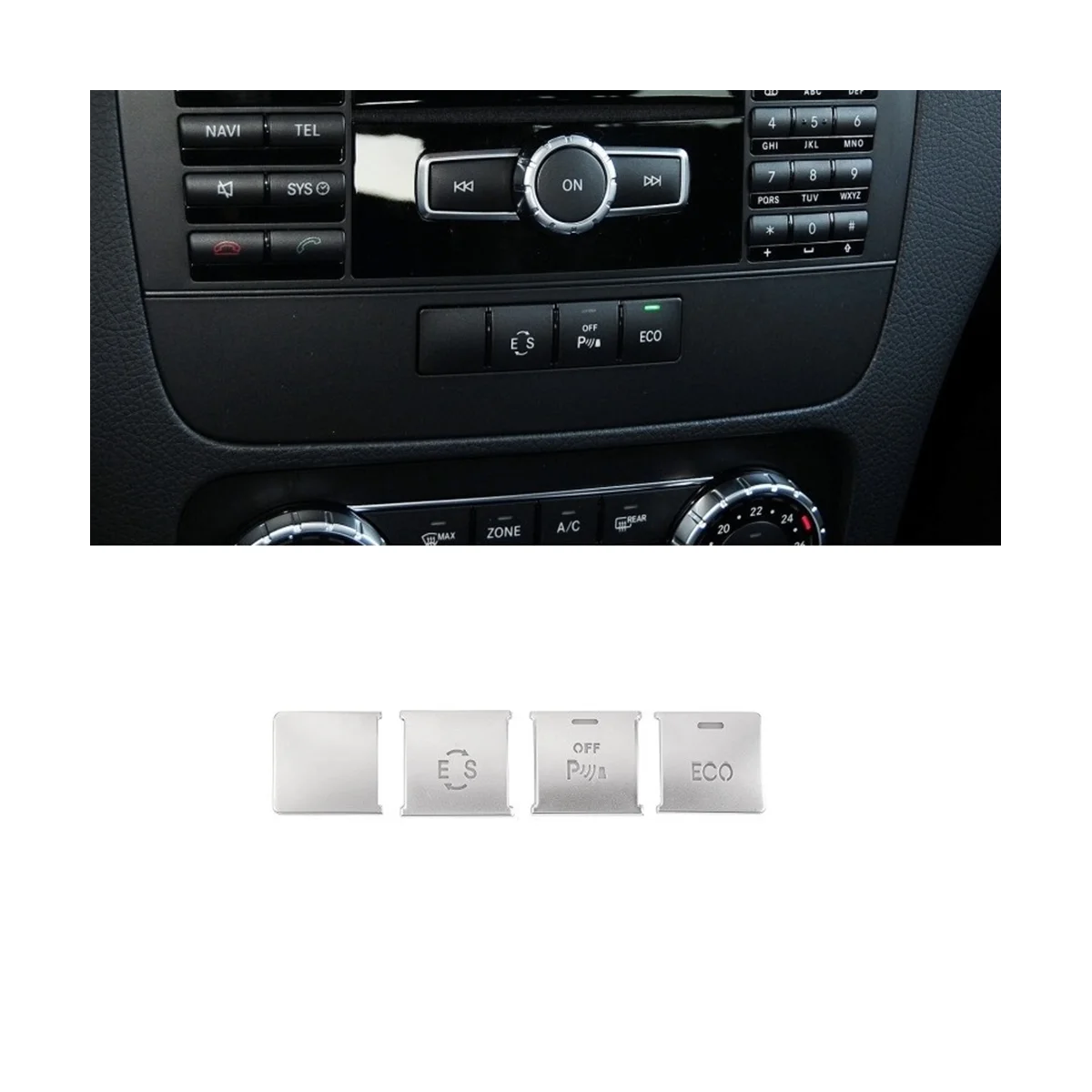 Автомобилна Централна Конзола CD-Панел Бутон за Кондициониране на Въздуха Стикер Накладки за Mercedes Benz GLK Class X204 Аксесоари (B)