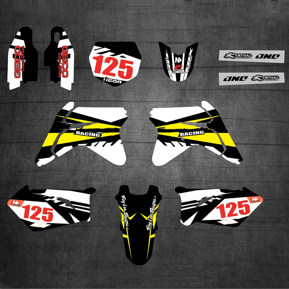 Мотоциклет RMZ 450 Етикети с Надпис Team Graphics Набори от Среди За Suzuki RMZ450 RM-Z 450 2007 За Suzuki RMZ 450 2007