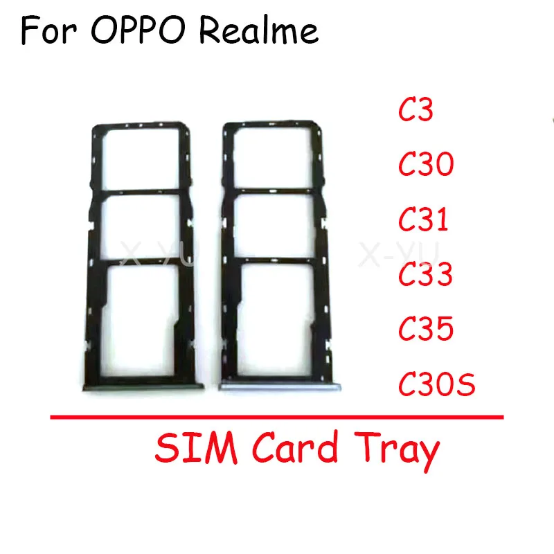 10 БР. Титуляр Слота на Двойна За OPPO Realme C3 C30 C31 C33 C35 C30S C51 C53 C55 Гнездо За Четец на Тавата за SD СИМ-карти