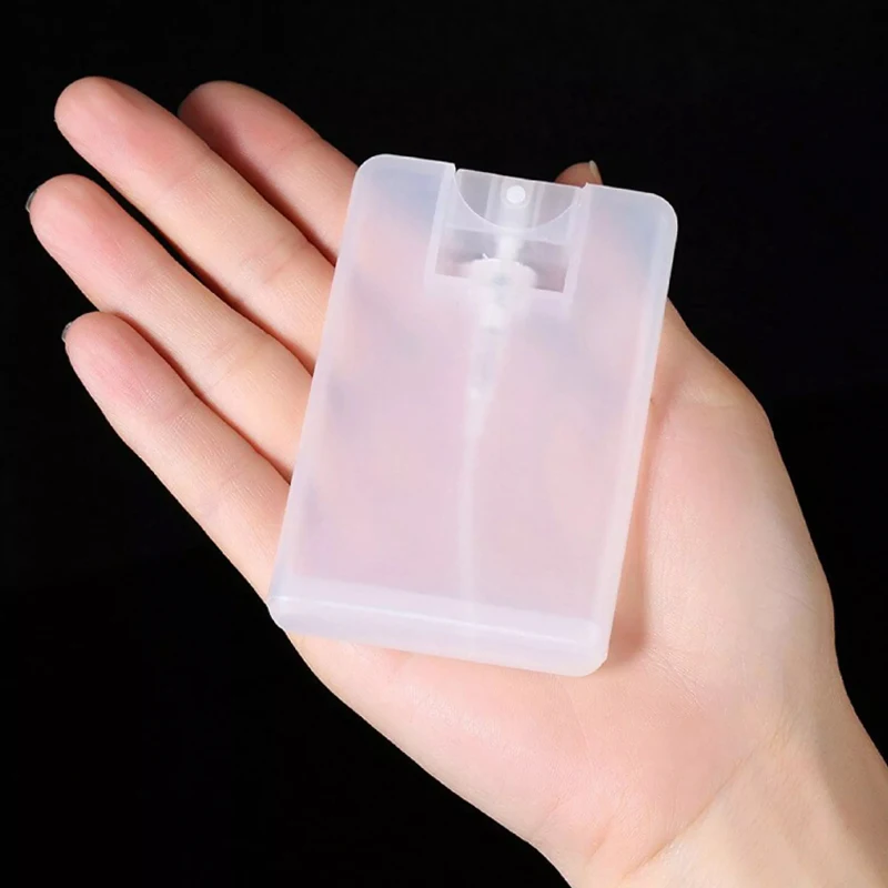 5 бр. Пластмасови флакони-опаковки за парфюми обем 20 мл, които приличаха на картонени кутии за еднократна употреба, преносим инхалатор малки мъгла за пътуване, инструменти за грим, Проба
