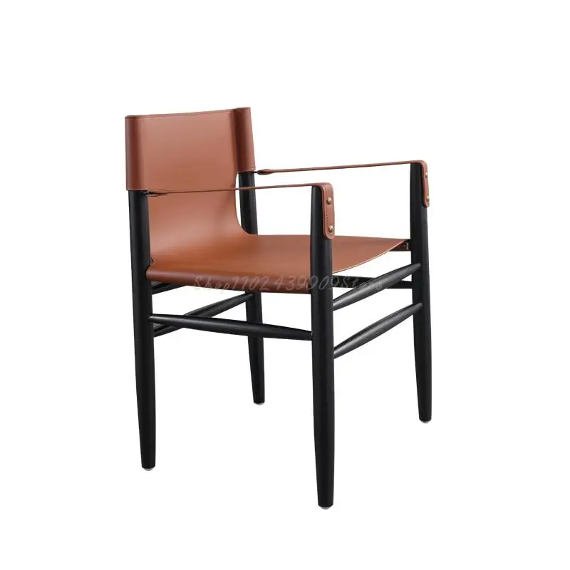 Дизайнерски трапезни столове с подлакътници, модерни кожени уникални бар столове, Тапицирани трапезни столове, ергономични офис мебели Silla Comedor За дома