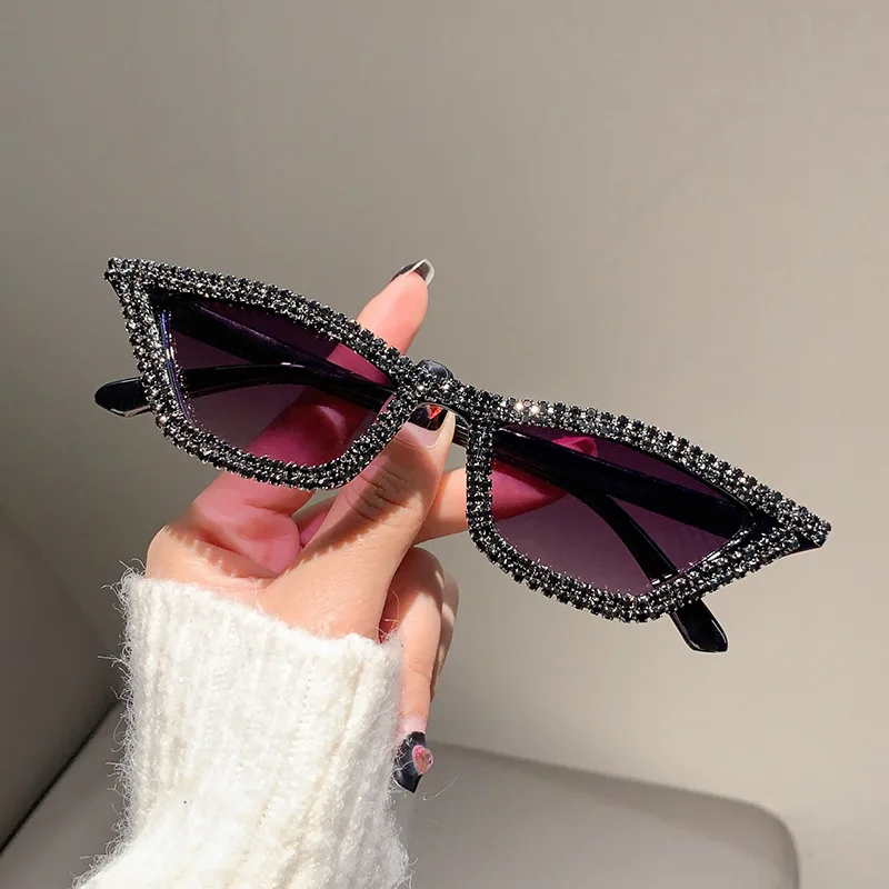 Ретро слънчеви очила с кошачьим око INS в винтажной триъгълна рамка, Модни слънчеви очила за партита, слънчеви очила 2023