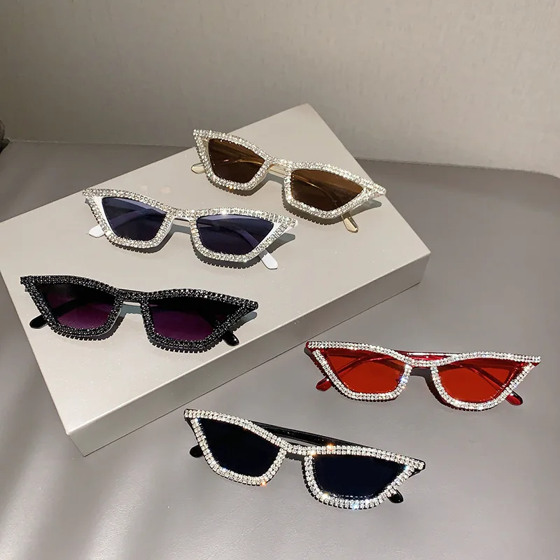 Ретро слънчеви очила с кошачьим око INS в винтажной триъгълна рамка, Модни слънчеви очила за партита, слънчеви очила 2023