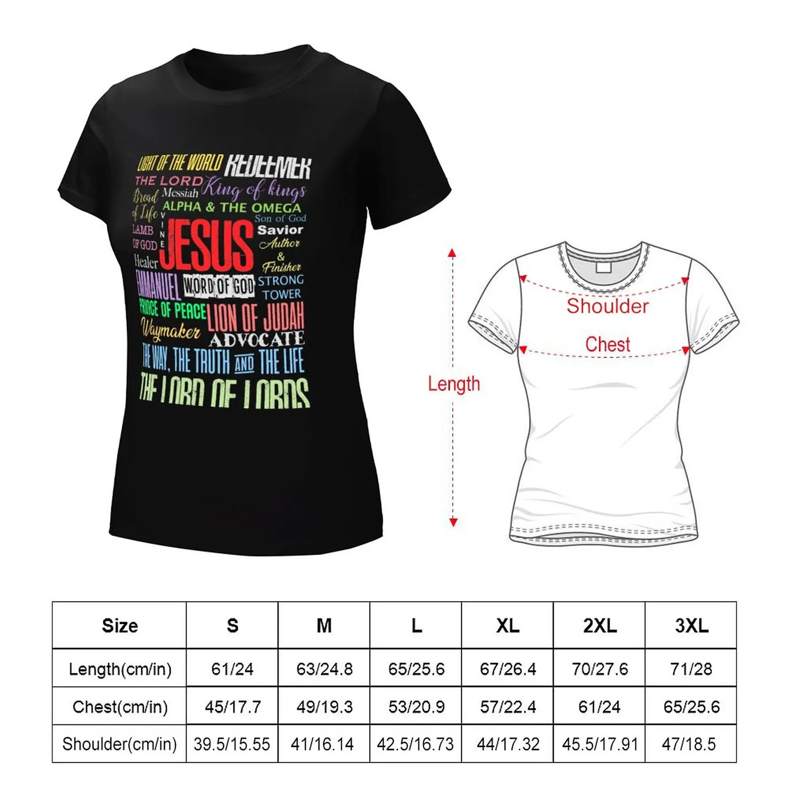Имената на Исус - Християнска тениска, летни блузи, тениски с графика, Лятна дамски дрехи