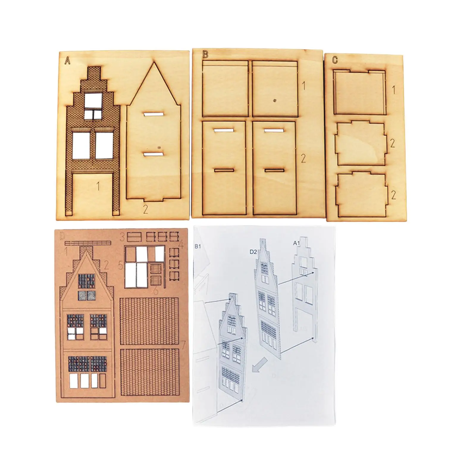 Колекция от модели на сгради, 1:87, образователна играчка на 