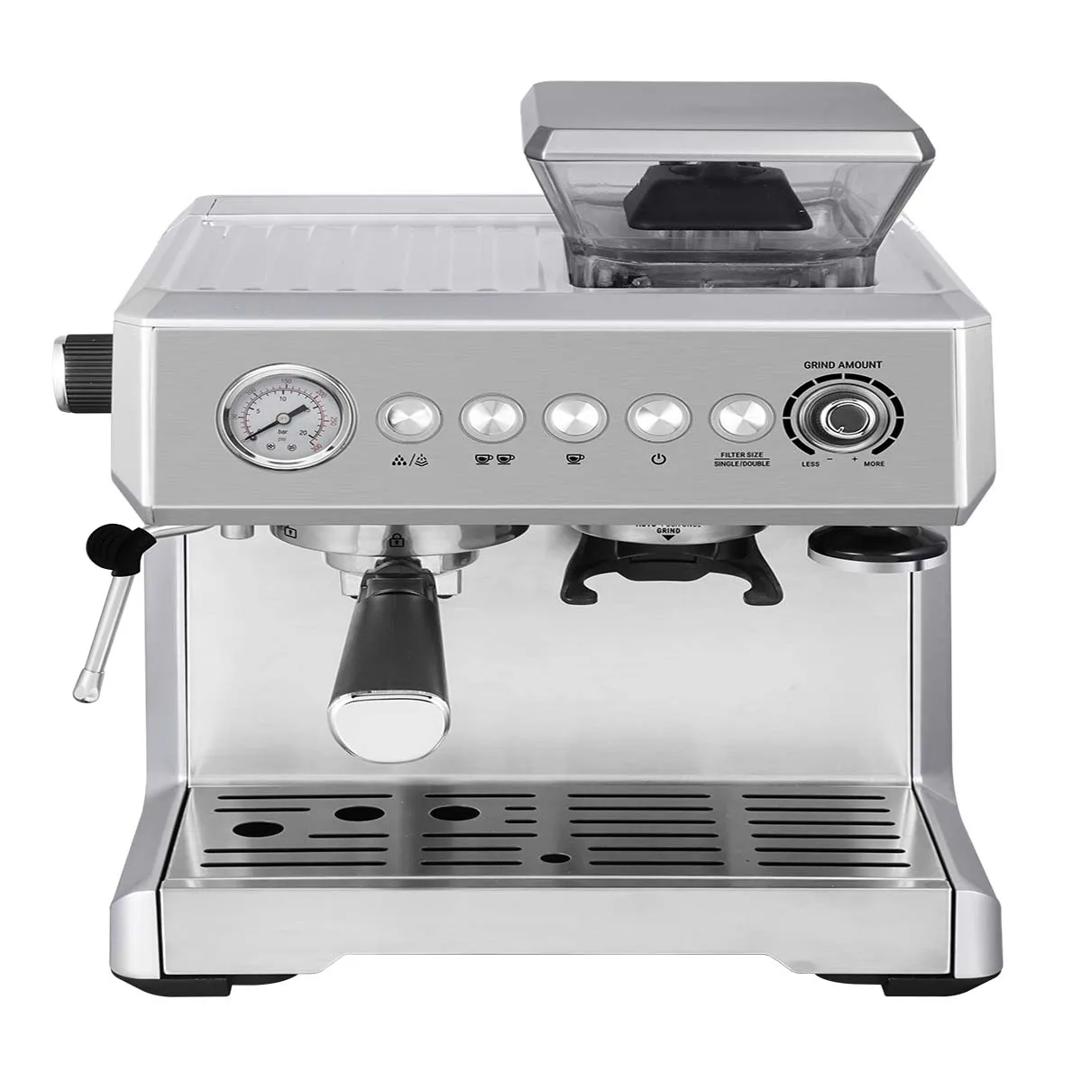 Гореща продажба на еспресо кафе машини Професионална италианска машина за кафе 3 в 1 с кофемолкой