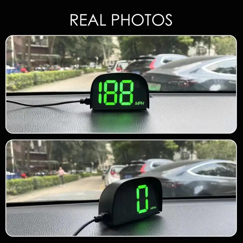 Измерване на скоростта на превозното средство Глава дисплей за автомобили Авто Hud GPS за измерване на скоростта на USB е plug-и-play Hud цифров Hud скоростомер