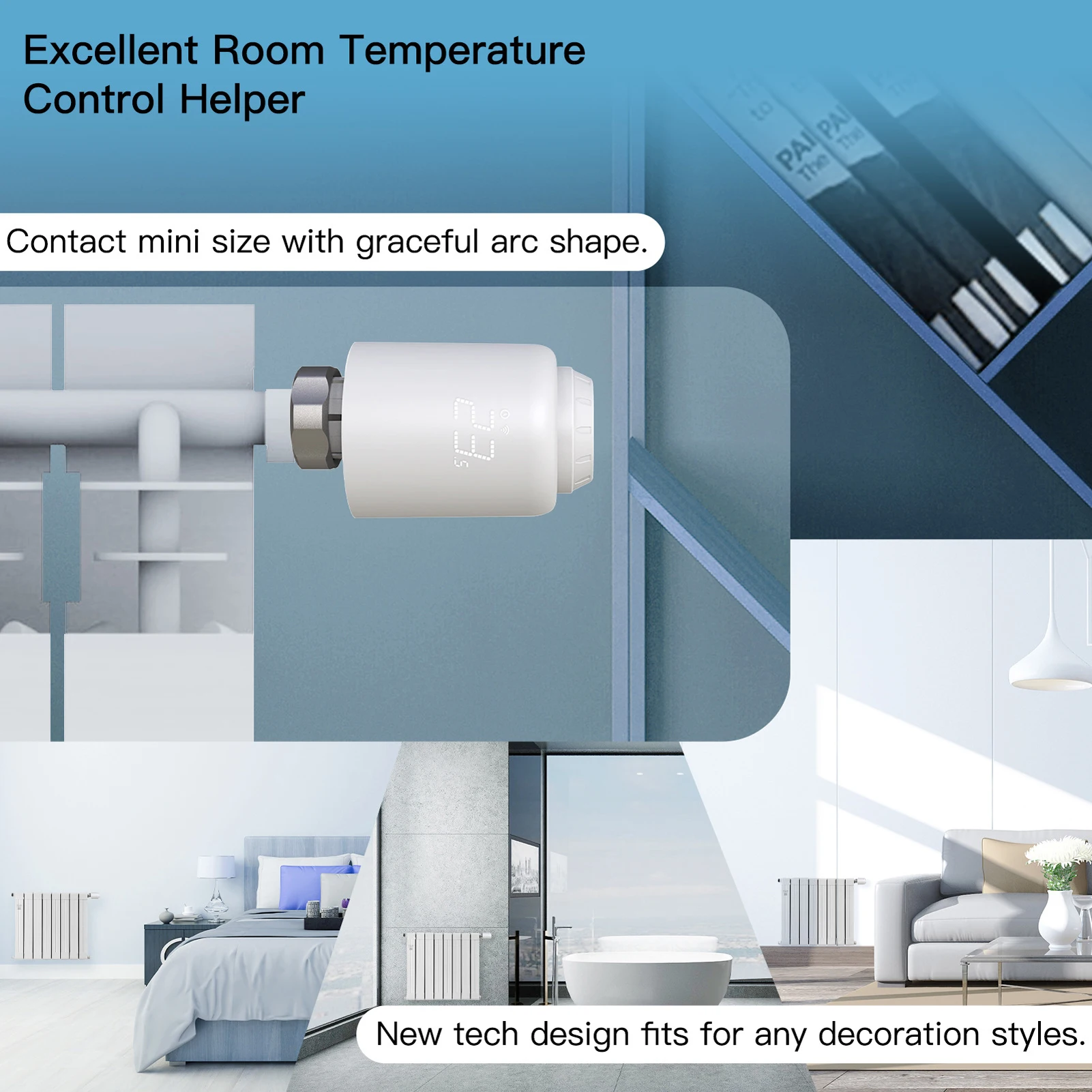 Sasha WiFi Zigbee Термостат вентили на радиатора Интелигентен Безжичен контрол на прилагането Домашен Термостат Отопление Регулатор на температурата