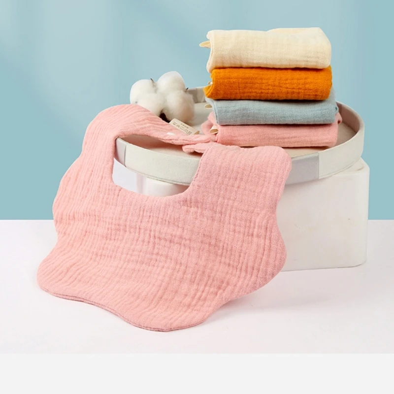 Детски лигавник от крепированного памук, лигавник за хранене, Носна кърпа, кърпа за оригване, подарък за душ за бебета QX2D