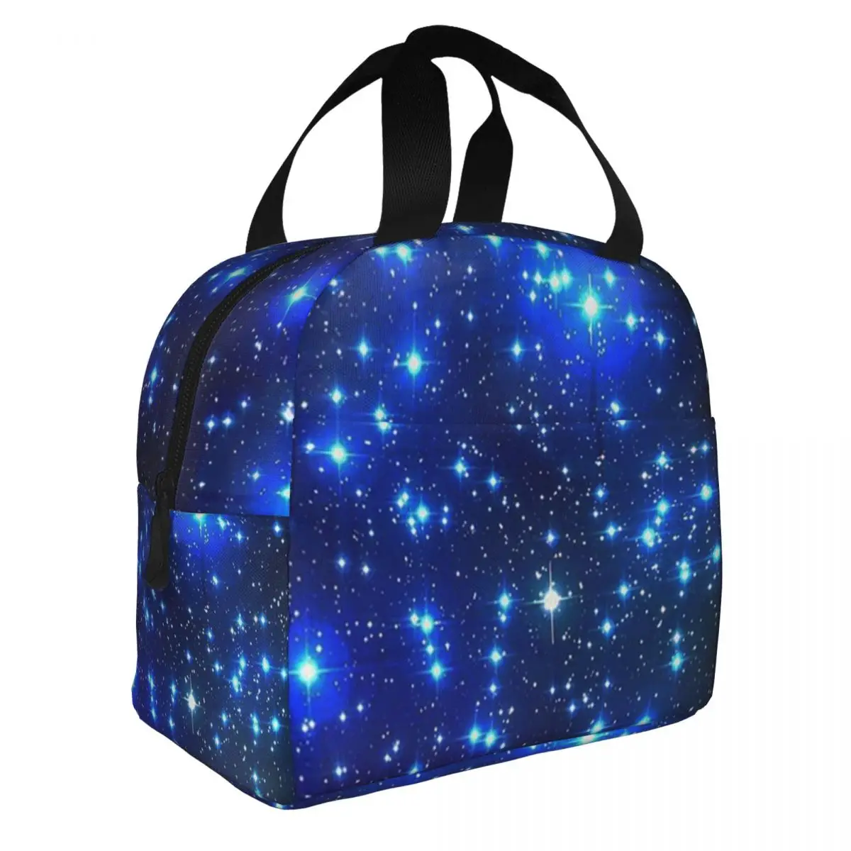 Galaxy Stars Преносима Изолирано Оксфорд чанта за обяд за Еднократна употреба Обяд-Бокс Обяд-организатор Термохолодильник Чанта-тоут