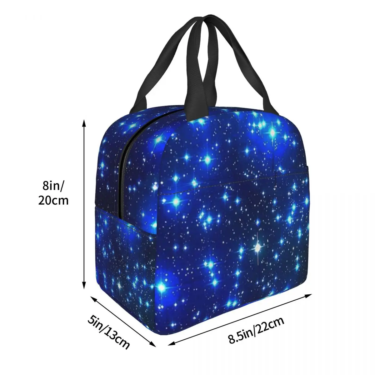 Galaxy Stars Преносима Изолирано Оксфорд чанта за обяд за Еднократна употреба Обяд-Бокс Обяд-организатор Термохолодильник Чанта-тоут
