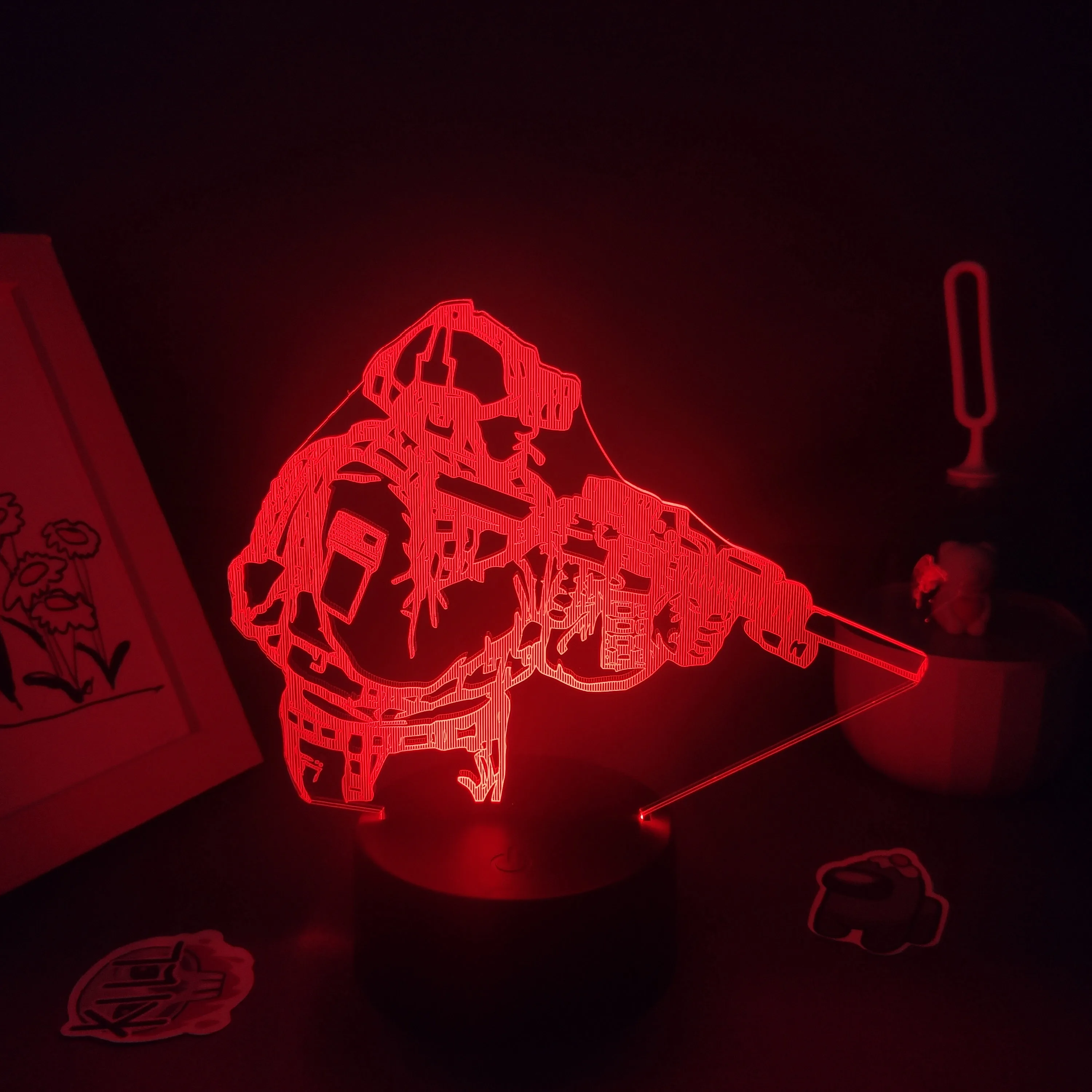 Детска фигурка CS GO Counter-Strike 3D Лампи Светодиоди Неон RGB Нощни осветителни тела, Подаръци за рожден ден, малка странична масичка в спалнята Цветна украса