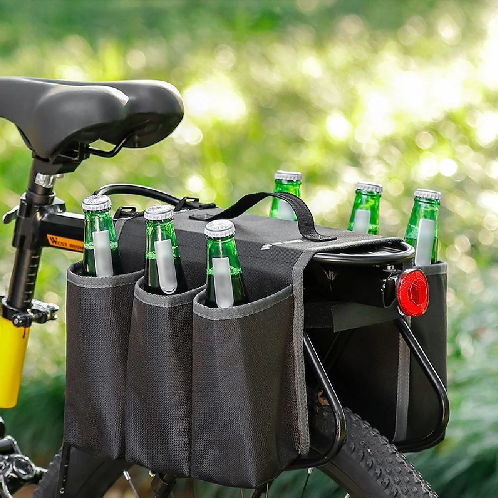 Чанта за бутилка с напитка на задната седалка на мотора, Държач за чаши за напитки, Велосипедна Чанта за съхранение на Бутилки за вода, Рафт за багажника на велосипеда, Чанта за бутилки