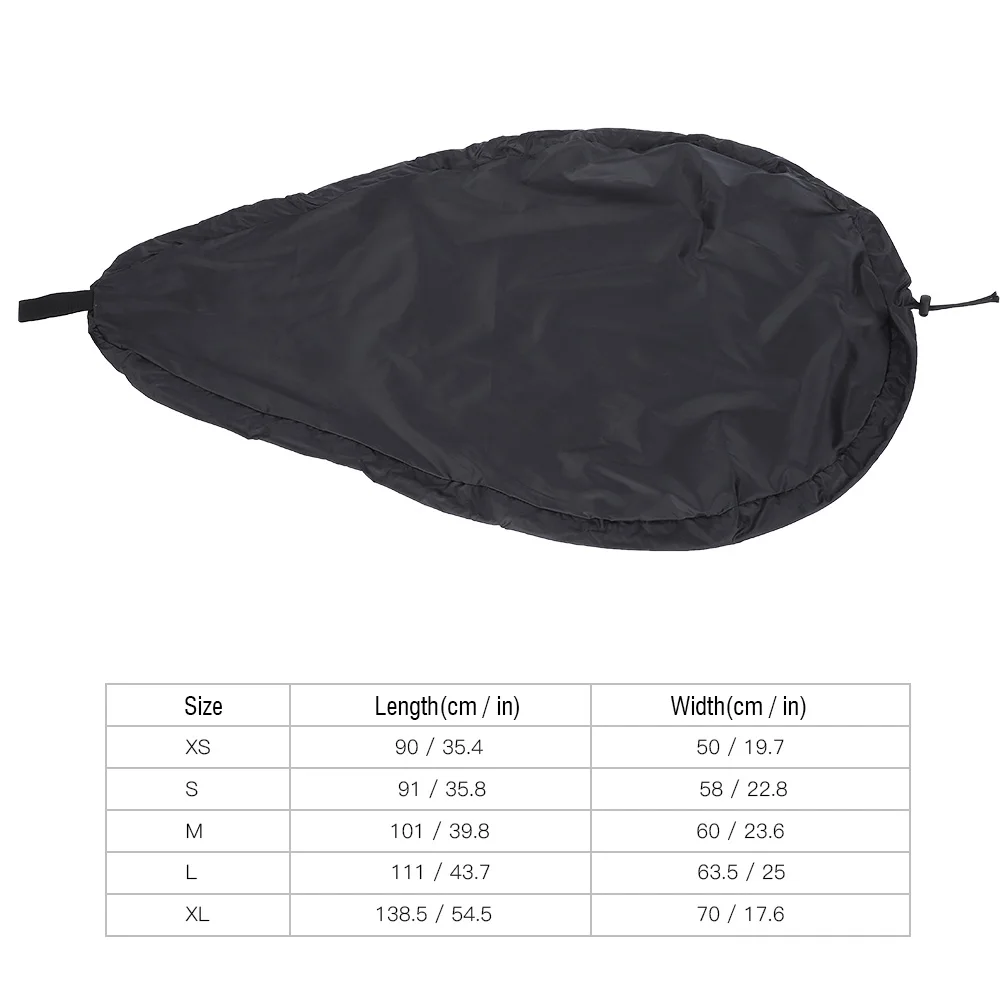 Универсален калъф за каяк, сребриста тъкан с полиэстровым покритие, подходяща за заключване на Капачката на пилотската кабина каяк, кану-каяк, Протектор Черен Цвят