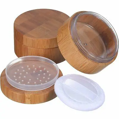 Луксозни кутии за пресяване козметични опаковки от бамбук 5 g, 10 g, 15 g, 20 g, 30 g, 50 g, 100 г, 150 грама, 250 грама, кутии за ронлива прах с контейнери за пресяване