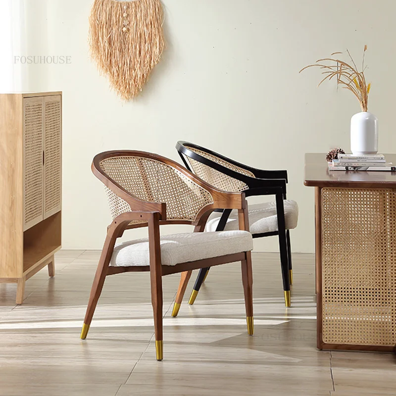 Скандинавските Луксозни Трапезни столове Стол Модерен Дизайнерски кът за стол от ратан за почивка Muebles De Cocina Предмети от бита WZ