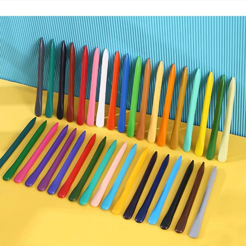 Модни Триъгълни моливи 6/12/18/24 цветове, безопасни, нетоксични триъгълни моливи за ученици и деца