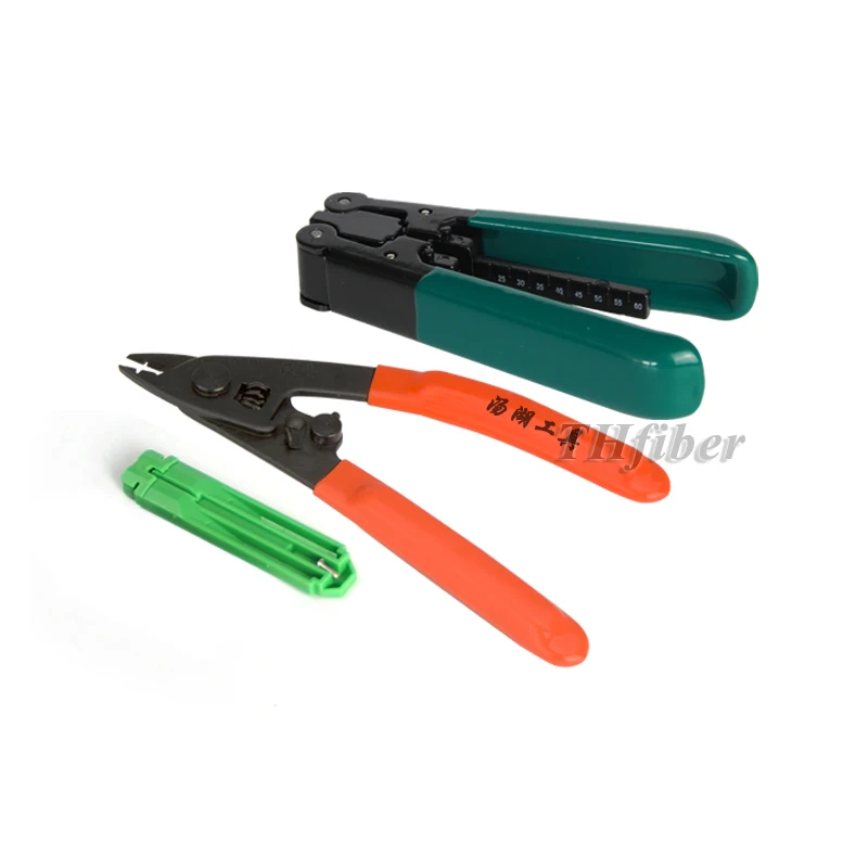 FTTH инструмент за заплитането на оптичен кабел за източване на кабели + CFS-2 оптичен инструмент за отстраняване на бои