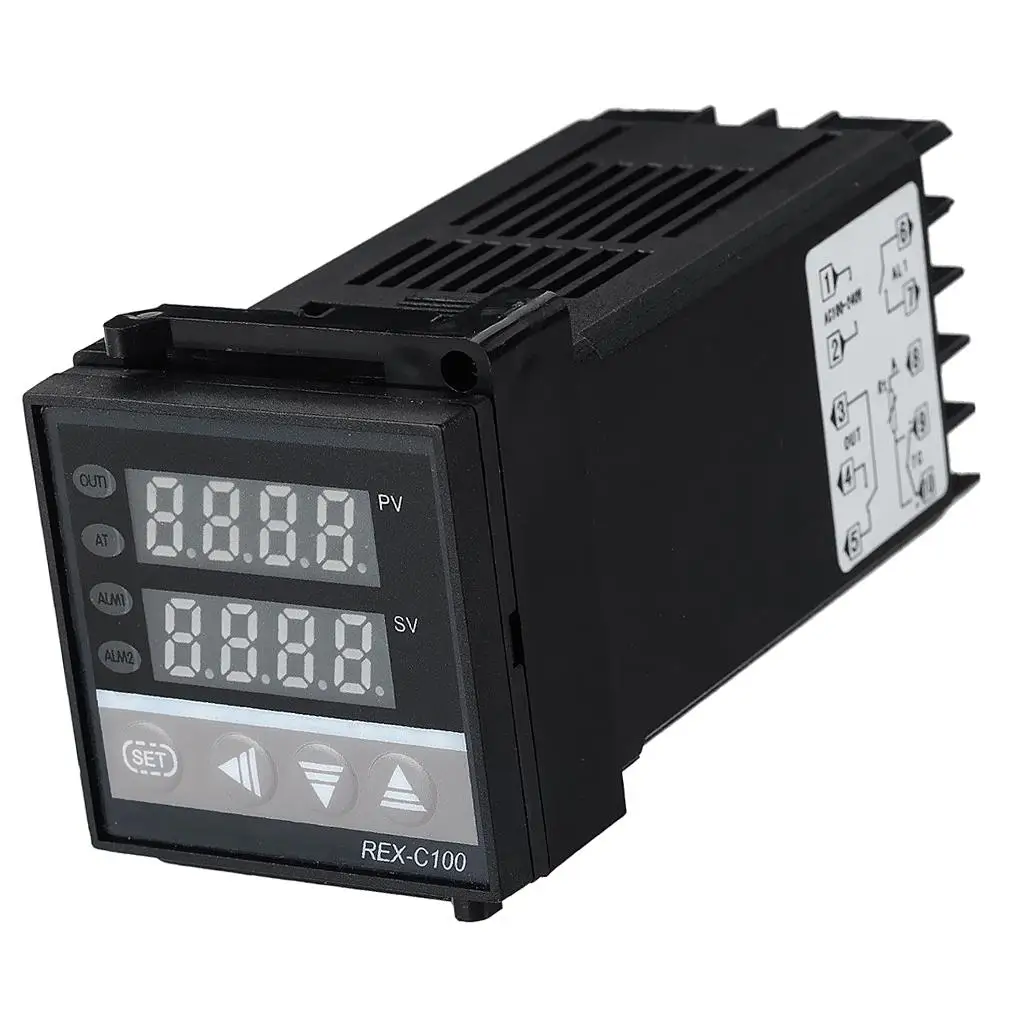 220 В двойна PID дигитален регулатор на температурата на термодвойка REX-C100