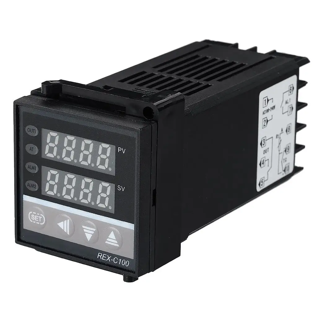 220 В двойна PID дигитален регулатор на температурата на термодвойка REX-C100