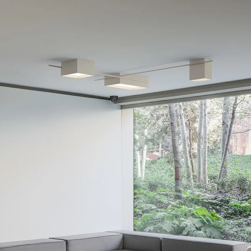 Полилеи led таван Nordic 2022 модерен минималистичен луксозен черно-бял правоъгълен тавана лампа за дневна домашно осветление