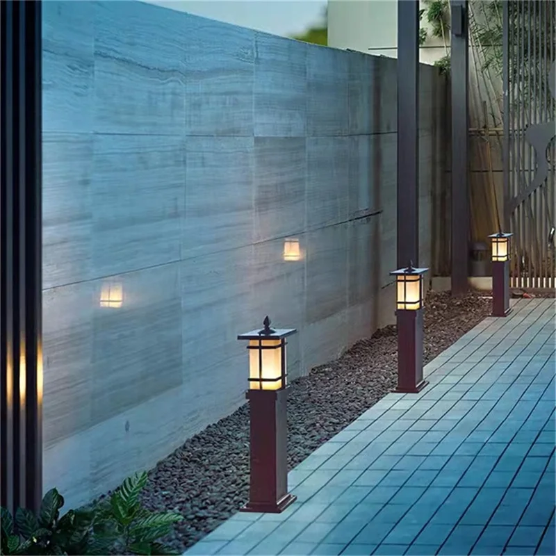 Лампа за Косене на SOURA Outdoor Retro Осветява Класически Водоустойчив Къща за Украса на Градината на Вила