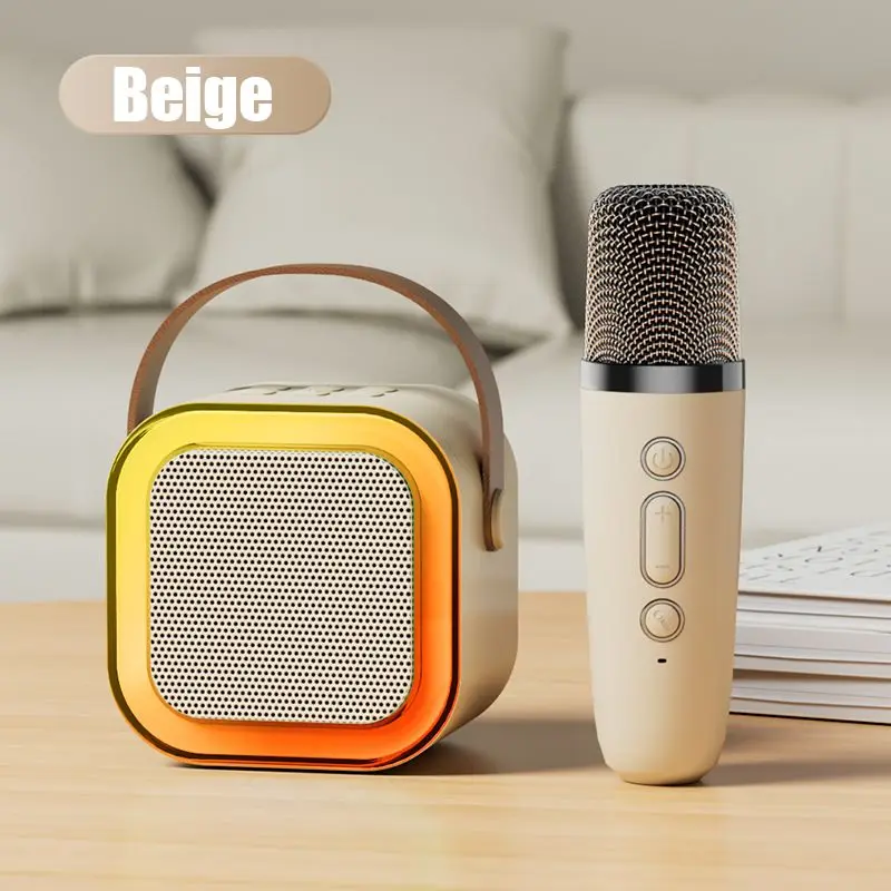 Цветно осветление Bluetooth Аудио Малък домашен KTV Караоке Професионални колони за детско пеене е Голяма силата на звука Подкрепа TF карта USB Play