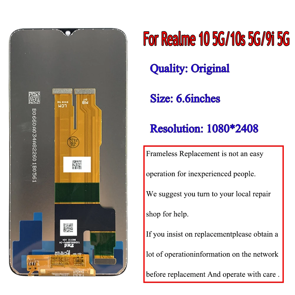 3/5/10 бр. Оригинални LCD дисплей за Realme 10 5G LCD дисплей, Дигитайзер, Тъч Екрана, За да OPPO Realme 10s 5G 9i 5G Замяна