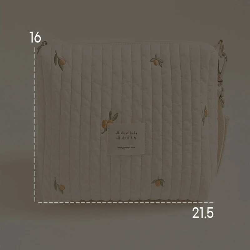 Памучен чанта-органайзер за майки с бродерия хубава Мечка, чанта за майките в джоб, чанта за памперси за новородено, чанта за памперси, пътни чанти за съхранение на колички