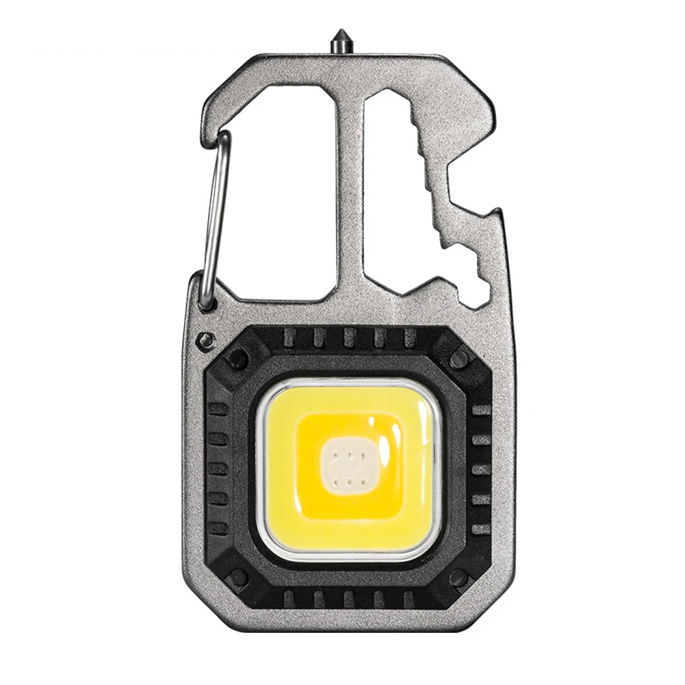 Джобен ключодържател USB Акумулаторна ABS + алуминиев Фенер за Къмпинг, Колоездене, Мини малка Преносима Лампа
