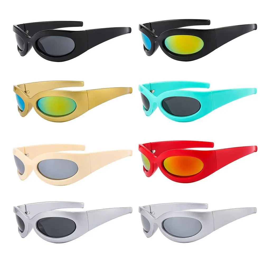 - Популярните дамски слънчеви очила, 1 бр., уникални слънчеви очила в стил пънк, спортни очила с изпъкнали очи, слънчеви очила Y2K, очила с UV400, очила