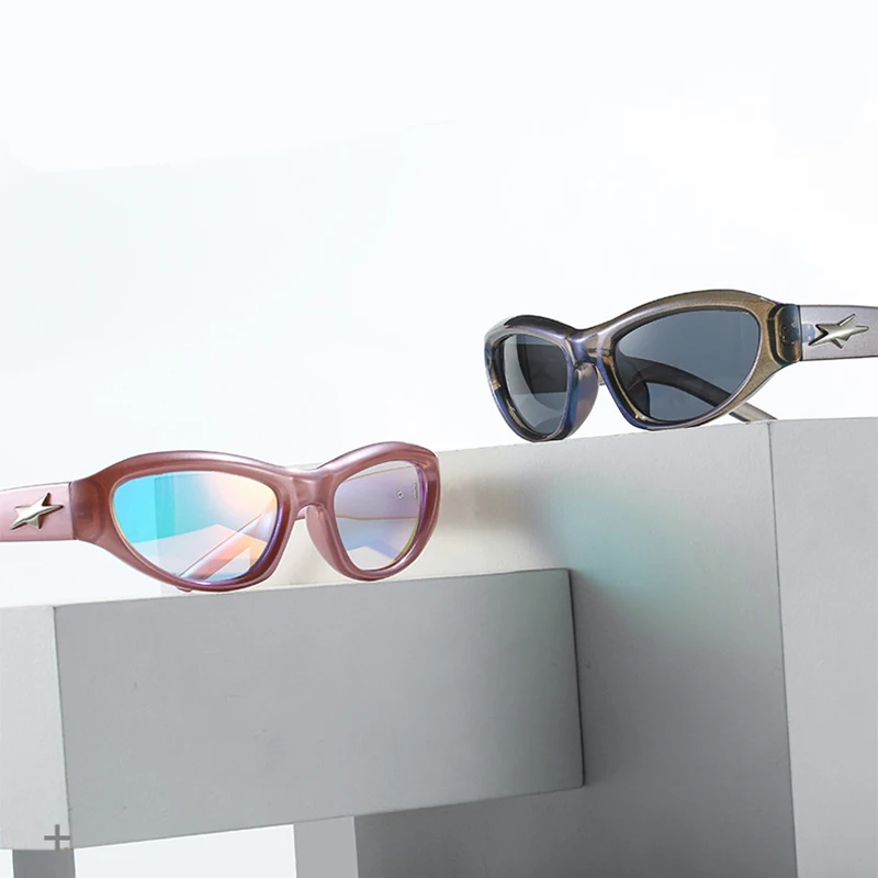 Vintage слънчеви очила в стил Котешко око в стил steampunk, дамски и мъжки Слънчеви очила 2023, Модерен, луксозен дизайн на марката, тенденцията слънчеви очила в панковской рамки UV400