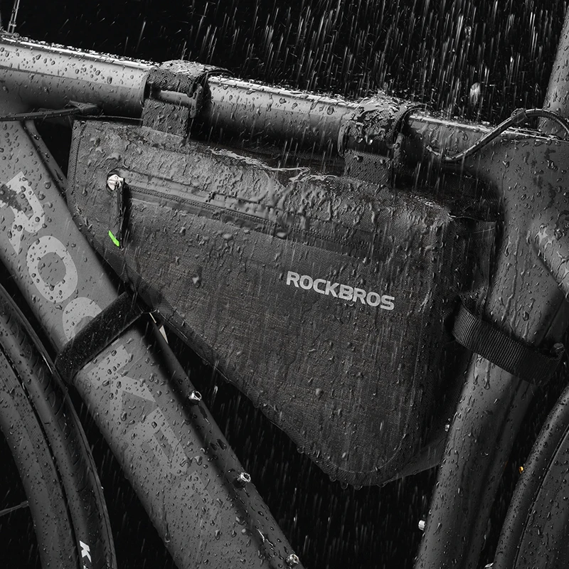 Велосипедна триъгълна чанта ROCKBROS, преносима непромокаемая велосипедна чанта с голям капацитет, МТБ Пътен велосипеди, чанти-тръба на предната част на рамката и Аксесоари