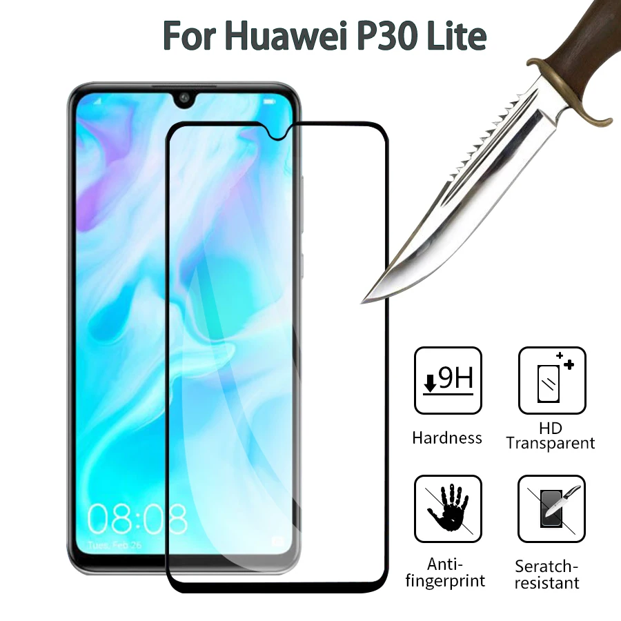Защитно стъкло 2-в-1 за камерата Huawei P30 Lite Защитно фолио за екрана Huawey P30 P 30 Lite MAR-LX1M от закалено стъкло от 6.15 инча