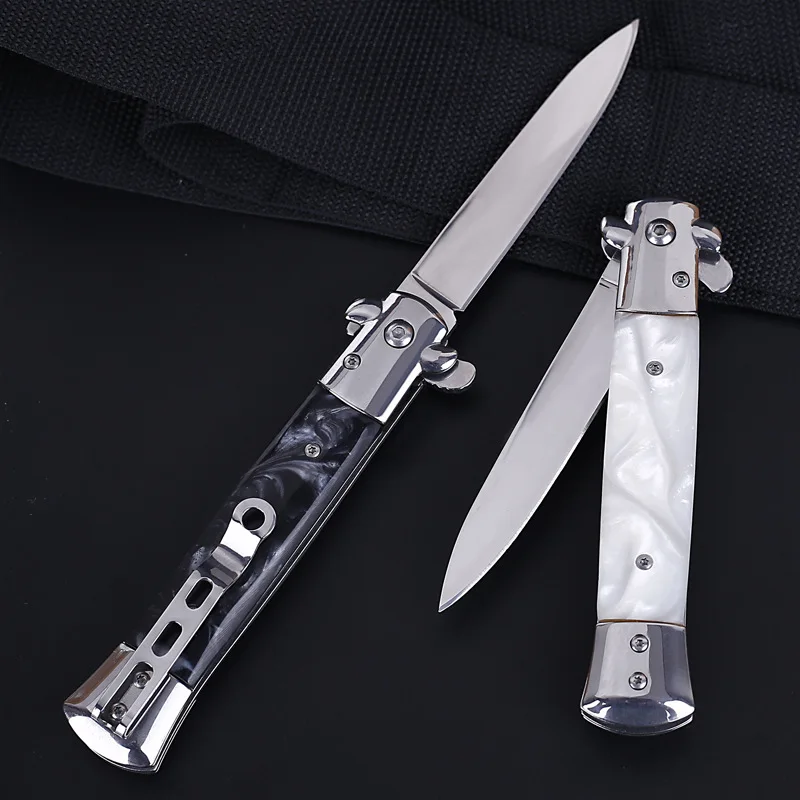 Благородна стомана 57HRC 7Cr15 Нож Сгъваем Нож, Джобен Тактически нож за Оцеляване Туристически ножове EDC Инструменти Тактически нож