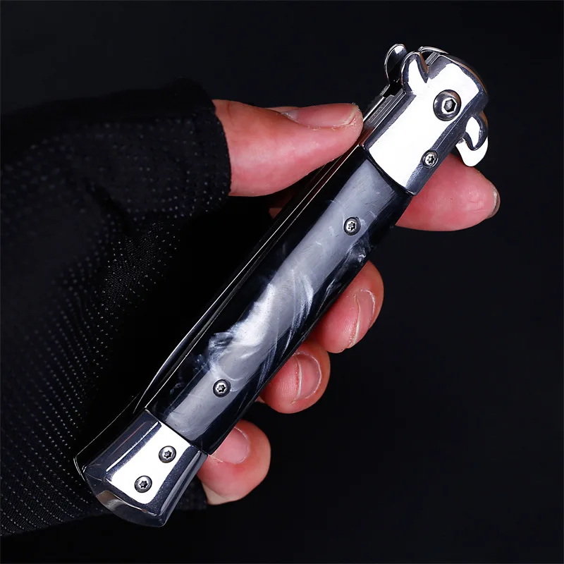 Благородна стомана 57HRC 7Cr15 Нож Сгъваем Нож, Джобен Тактически нож за Оцеляване Туристически ножове EDC Инструменти Тактически нож